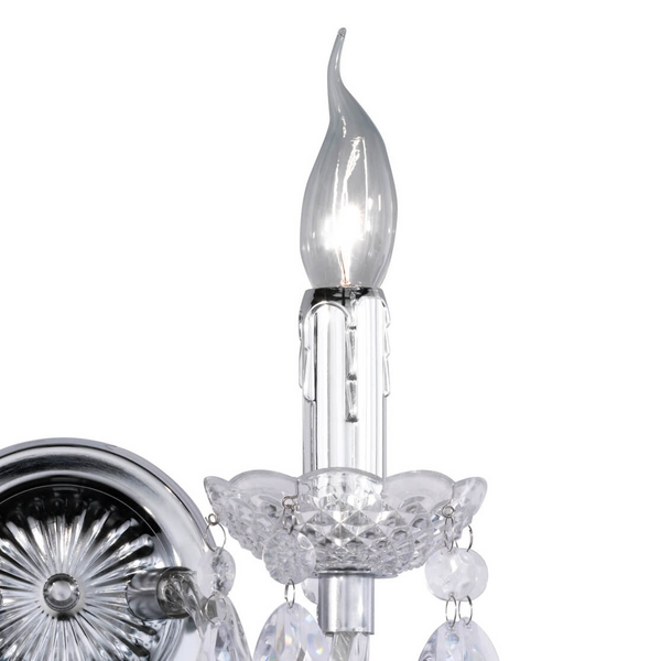 Kinkiet ścienny Luster R25072000 RL Light dekoracyjny crystals srebrny