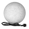 Zewnętrzna lampa kula Stone szara SLP8305+SLP8343 1xE27 IP44 betonowa