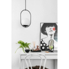 Łazienkowa lampa wisząca Koban KOB122PS0 szklana kula IP44 biała czarna