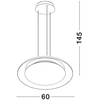 Salonowa lampa regulowana CAPINOTA LE44796 LED 38W 2700-4000K zwis czarny biały