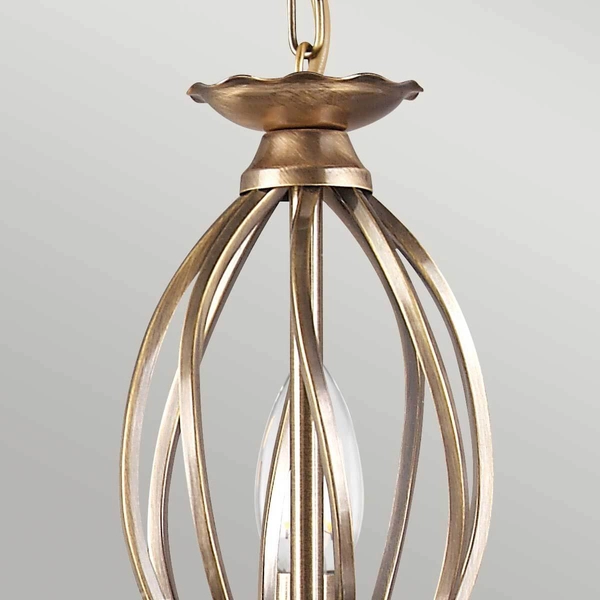 Wiszący żyrandol świecznikowy Aegean AG5-AGED-BRASS postarzany mosiądz