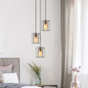 3-płomienna lampa wisząca Kalula PND-78901-3A-BK+AMB do jadalni czarna bursztynowa