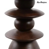 Ława kawowa RONDA MM001501100406 brązowa beżowa drewno marmur 50cm