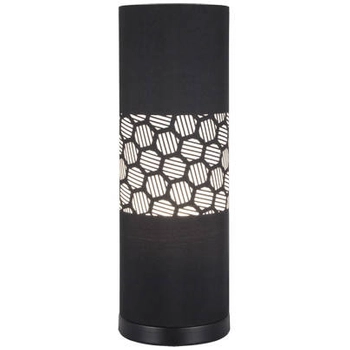 Abażurowa LAMPKA stołowa WANDA 03805 Ideus ceramiczna LAMPA stojąca tuba   czarna