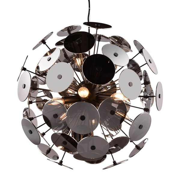 Wisząca lampa Discalgo 309900657 Trio dekoracyjna srebrna czarna