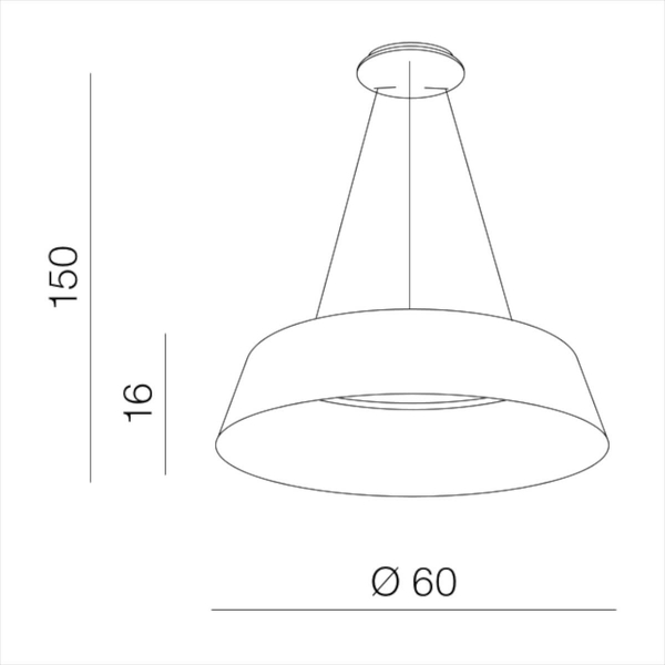 Lampa wisząca klosz Emma AZ5094 LED 60W 3000-6500K zwis czarna