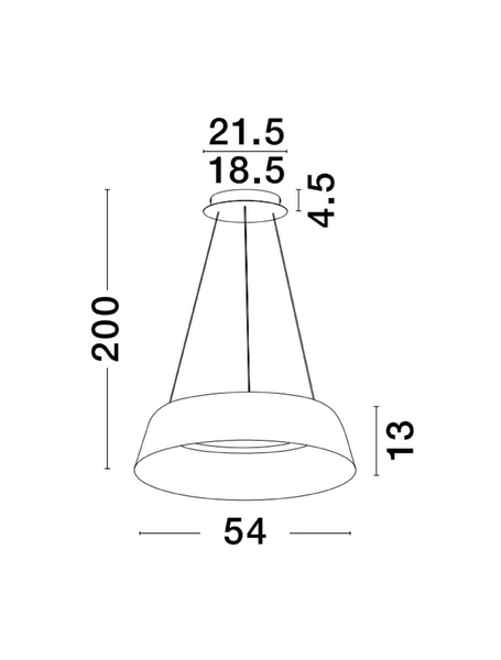 Salonowa lampa wisząca CANCUN LE42803 nas stolik LED 50W 3000K biała złota