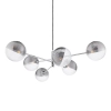 Szklana lampa wisząca Vignette VIG0650-19 kule żebrowane chrom