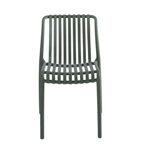 Ogrodowe krzesło STRIPS zielone KH1501100382 wys. 78 cm na taras