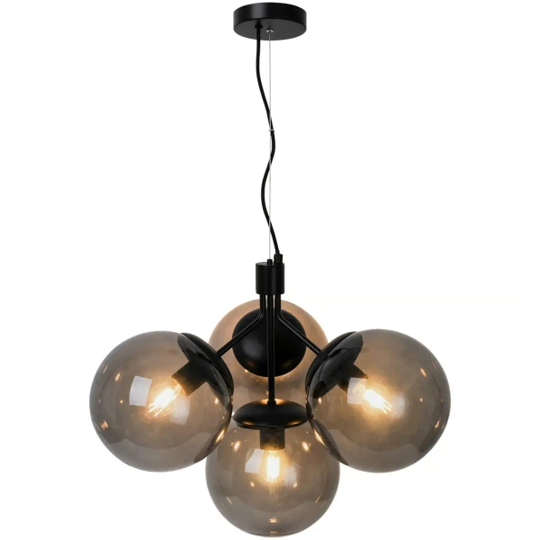 Molekułowa lampa wisząca do salonu IVONA 2112153003 czarny przydymiony