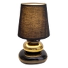 Abażurowa lampka nocna Stoney 3045358 Nave ceramiczna czarna złota