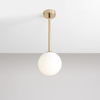 Złota lampa sufitowa Pinne 1080PL_G30_S Aldex loftowa kula szklana pokojowa