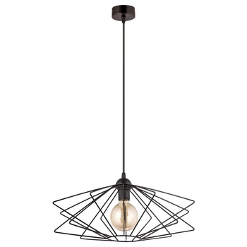 Wisząca lampa druciana klatka VEN W-CORF/C BK loft czarna