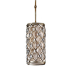 Wisząca lampa kryształowa Lucia FE-LUCIA-P-D tubka glamour srebrna