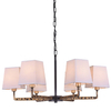 Stylowa LAMPA wisząca STOCKHOLM P06636BK AU Cosmolight klasyczny zwis do sypialni czarny złoty