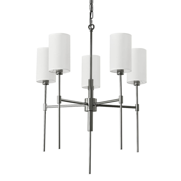 Wisząca lampa abażurowa DARLING ST-9501-5 BLACK czarny biały