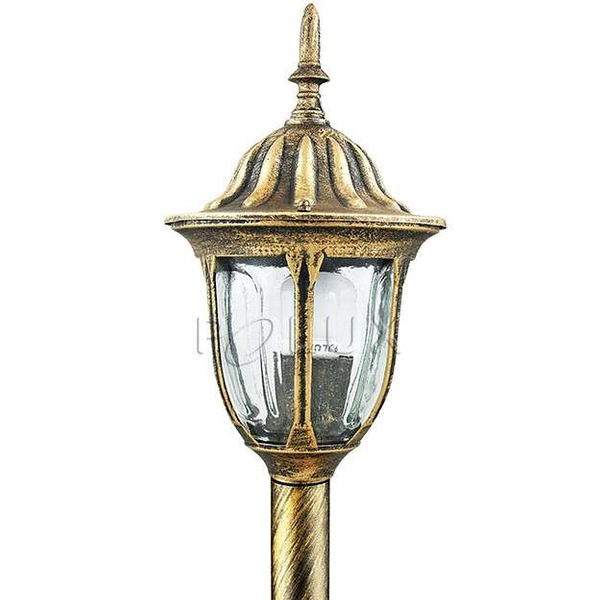 Stojąca LAMPA zewnętrzna FLORENCJA 302595 Polux ogrodowa OPRAWA metalowa latarnia outdoor IP43 patyna przezroczysta