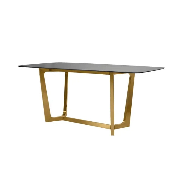 Ceramiczny stół ODEON czarny złoty KH1501100242 do jadalni szer. 180 cm