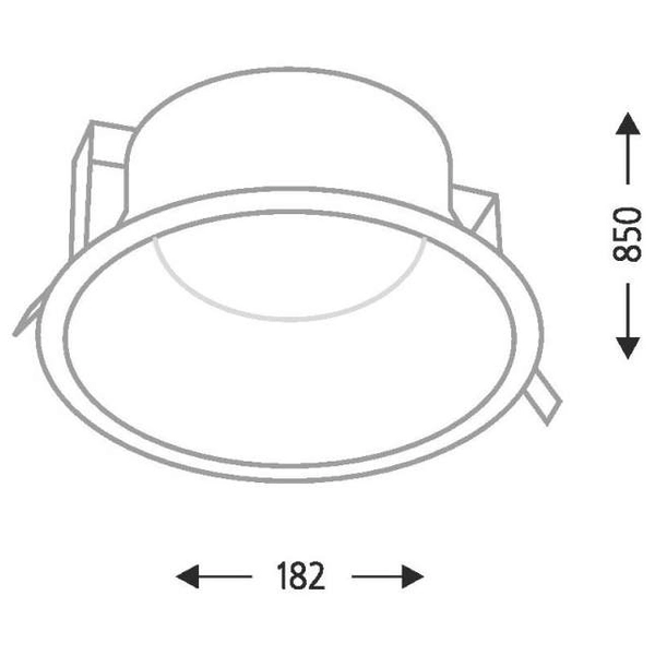 Oczko LAMPA sufitowa KAMI 3327 Shilo okrągła OPRAWA podtynkowa WPUST metalowy czarny