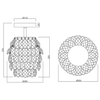 Lampa sufitowa kryształowa PETTY R60451006 RL Light ananas glamour chrom