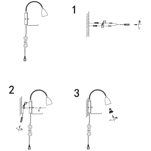 Kinkiet LAMPA ścienna LOGI 107140 Markslojd regulowana OPRAWA na peszlu REFLEKTOREK do czytania biały