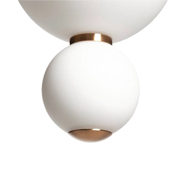 Szklana lampa zwisająca Cavolo ABR-LW-CAV molekuły złote białe