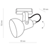 Oprawa na szynoprzewód Tracer 4042 TK Lighting reflektor metalowy biały