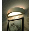 Kinkiet LAMPA ścienna SL.0001 półokrągła OPRAWA ceramiczna przyścienna biała