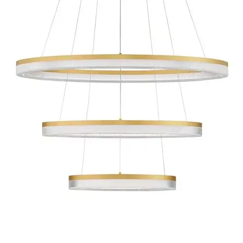 Wisząca lampa pierścienie LANTELVO LE45394 LED 90W 2700-4000K złota