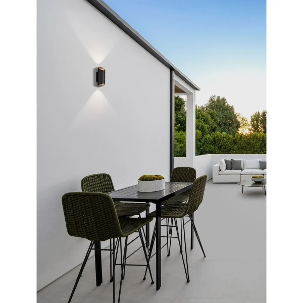 Lampa ścienna góra-dół BRISENO LE75205 LED LED 9W 3000K tuba IP54 czarna