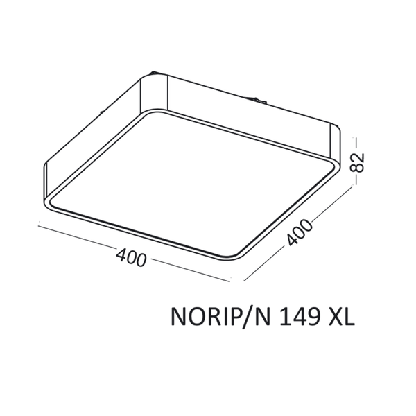 Metalowy plafon Norip 314902102 Elkim LED 36W 3000K kwadratowy biały