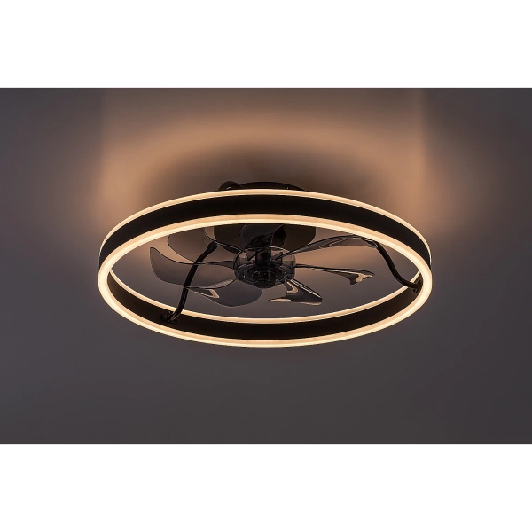 Sufitowy wiatrak z modułem LED Fanfy czarny biały 71337 40W 3000-6000K CCT