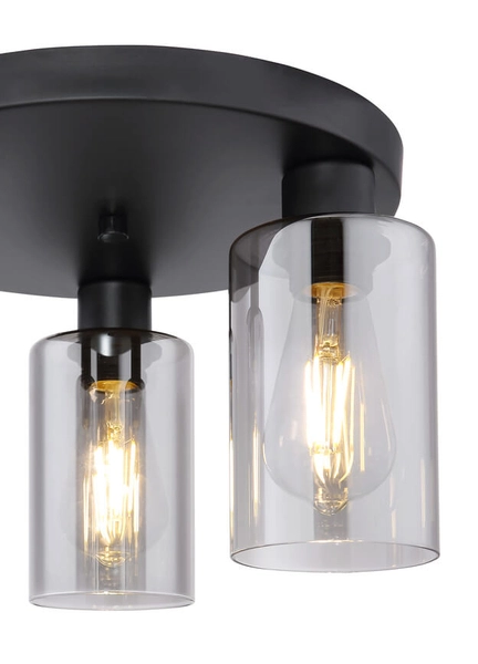 Sufitowa lampa Hadera 15465-3D tuby czarne przydymione