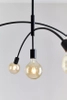 Wisząca lampa industrialna Crux czarny zwis do jadalni