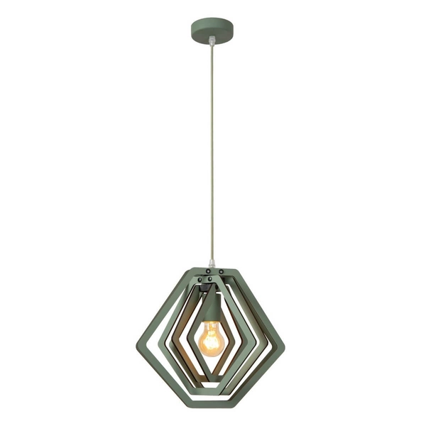 Geometryczna lampa wisząca Mauro 77489/01/33 MDF zielona