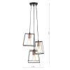 Zwisająca lampa nad stół Tower TOW0322 loftowa czarna miedziana