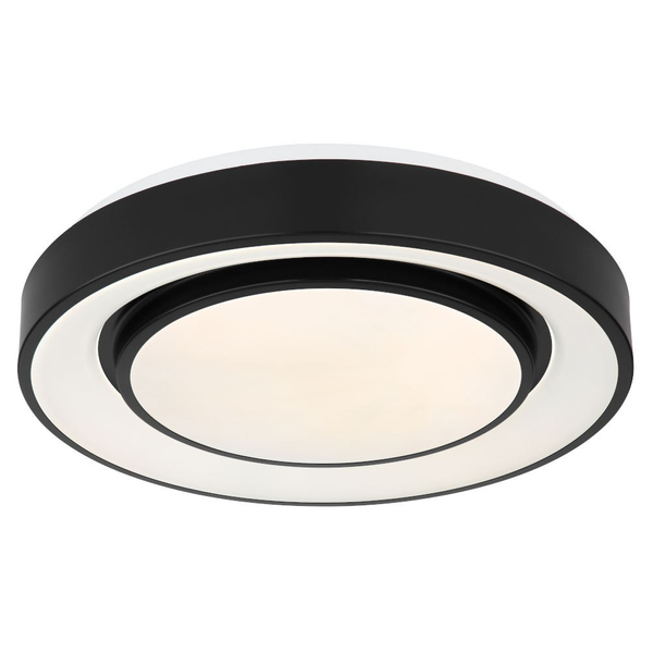 Okrągła LAMPA sufitowa SULLY 41368-24 Globo metalowy plafon LED RGB 24W 3000K - 6500K czarny