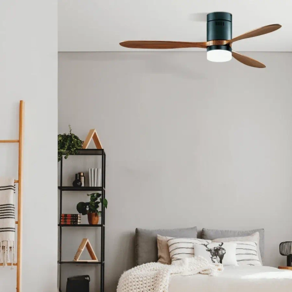 Nowoczesny wentylator sufitowy 19144 LED 15W 3000-6000K brązowy