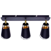 Spot LAMPA sufitowa RICK ML5567 Milagro metalowa OPRAWA industrialne reflektorki druciane na listwie czarne złote