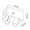 Sufitowa LAMPA industrialna YAMATO 7802 Shilo metalowa OPRAWA prostokątny WPUST tuby regulowane czarne