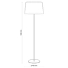 Lampa podłogowa do salonu Maja 2920 TK Lighting z abażurem czarna
