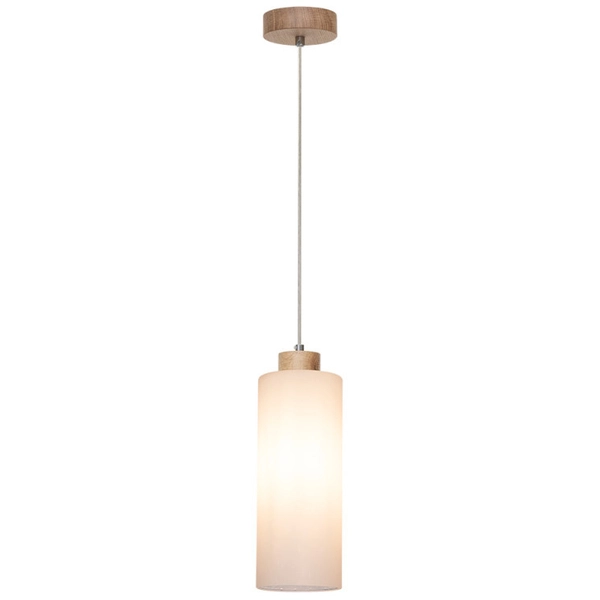 Loftowa lampa wisząca ZEFIR 113860174 zwis szklany przezroczysty drewno