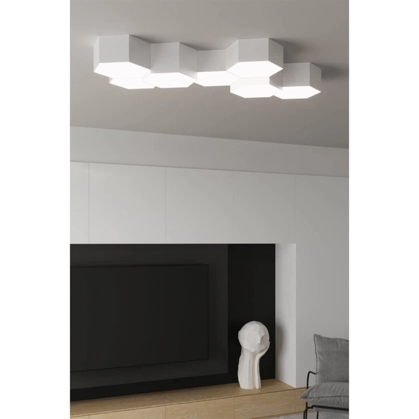Minimalistyczna lampa sufitowa SL.1058 nad łóżko biała