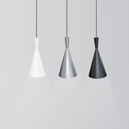 Wisząca lampa nowoczesna Trincola 5312 sypialniana biała srebrna czarna