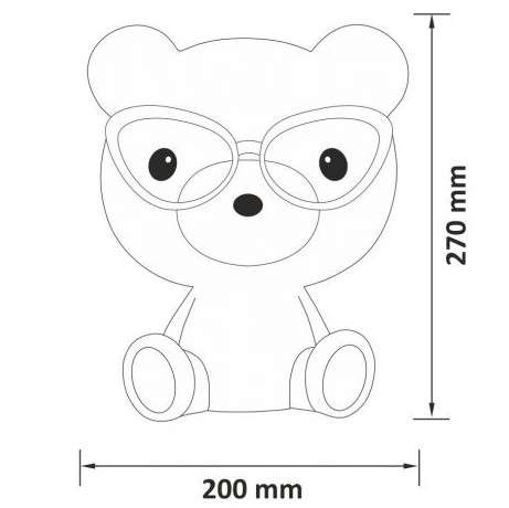 Nocna lampa stojąca MIŚ 308245 LED 2,5W 3000K dziecięca animals różowa