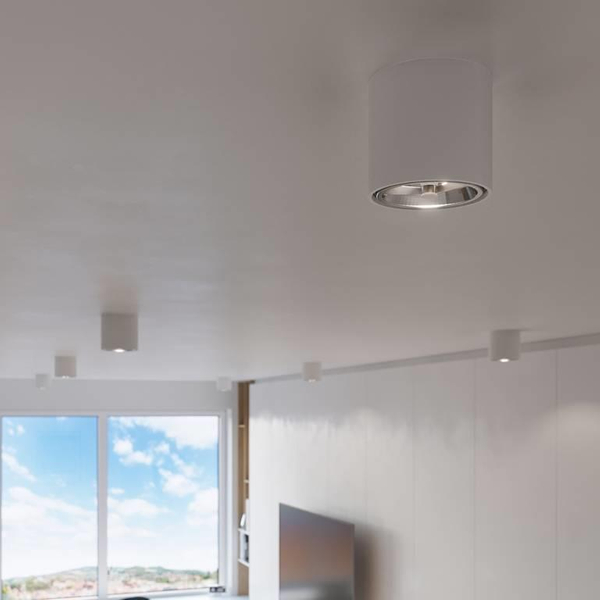 Spot LAMPA sufitowa SL.0695 metalowa OPRAWA downlight natynkowa tuba biała