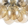 Modernistyczna LAMPA plafon BALBO MOD112-04-G Maytoni sufitowa OPRAWA szklana plafoniera molekuły koniak