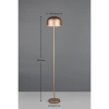 Ściemnialna lampa podłogowa JEFF R49151165 LED 2,5W 3000K dotykowa zasilanie USB brązowa