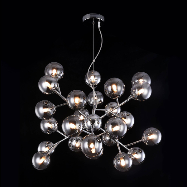 LAMPA wisząca DALLAS MOD545PL-24CH Maytoni modernistyczna OPRAWA molekuły ZWIS kule balls chrom przydymione