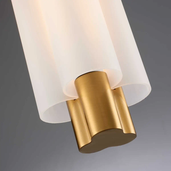 Szklana lampa wisząca tuba OSMO ST-15038P-1 LED 9W 3000K nad stół mosiądz